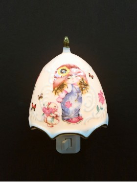 Porcelain Girl Lampshade Night Light with Gift Box